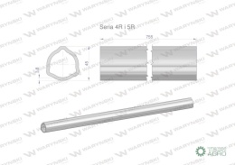 Rura wewnętrzna Seria 4R i 5R do wału 910 przegubowo-teleskopowego 45x3.8 mm 755 mm WARYŃSKI