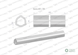 Rura wewnętrzna Seria 6R i 7R do wału 560 przegubowo-teleskopowego 45x5.5mm 405 mm WARYŃSKI