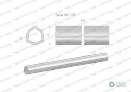 Rura wewnętrzna Seria 6R i 7R do wału 660 przegubowo-teleskopowego 45x5.5mm 505 mm WARYŃSKI