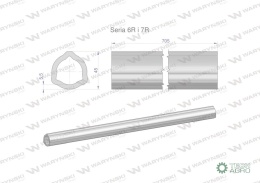 Rura wewnętrzna Seria 6R i 7R do wału 860 przegubowo-teleskopowego 45x5.5mm 705 mm WARYŃSKI
