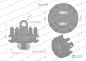Sprzęgło cierne 2 tarczowe wału Seria 5R 1200Nm - 30x80 - 1 3/8 Z21 WARYŃSKI