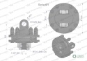 Sprzęgło cierne 2 tarczowe wału Seria 6R 1200Nm - 30x92 - 1 3/8 Z21 WARYŃSKI