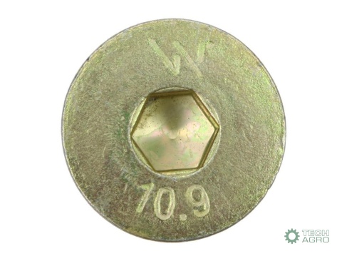 Śruba kpl., M12x40 - imbus klasa 10,9DIN7991, , Waryński