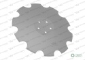 Talerz, uzębiony Z-10 fi 460 mocowanie5/98 grubość 3,5 mm stal borowa prosta piasta, Waryński