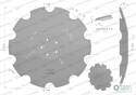 Talerz, uzębiony Z-10 fi 510 mocowanie5/98 grubość 4 mm stal borowa prosta piasta, Waryński