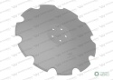 Talerz, uzębiony Z-10 fi 560 mocowanie5/98 grubość 4,5 mm stal borowa prosta piasta, Waryński