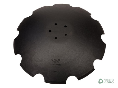 Talerz, uzębiony Z-10 fi 560 mocowanie5/98 grubość 4,5 mm stal borowa prosta piasta, Waryński Talerz, uzębiony Z-10 fi 560 mocowanie5/98 grubość 4,5 mm stal borowa prosta piasta, Waryński
