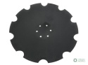Talerz, uzębiony Z-10 fi 560 mocowanie6/120 grubość 4,5 mm stal borowa prosta piasta, Tolmet, Waryński