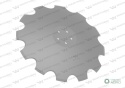 Talerz, uzębiony Z-12 fi 610 mocowanie5/98 grubość 5 mm stal borowa prosta piasta, Waryński