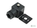 Wtyczka elektryczna (czarna) 12V 24V (SP666) do zasilania cewek elektromagnetycznych z uszczelką Waryński