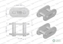 Zamek łańcucha prosta płytka Z10B-1 (R15/8) Waryński ( sprzedawane po 10 )
