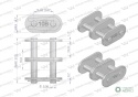 Zamek łańcucha prosta płytka Z10B-2 (R25/8) Waryński ( sprzedawane po 10 )