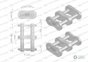 Zamek łańcucha przemysłowego Z10AH-2 ANSI A 50H (R2 5/8) Waryński ( sprzedawane po 5 )