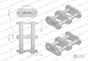 Zamek łańcucha przemysłowego Z16AH-2 ANSI A 80H (R2 1) Waryński ( sprzedawane po 5 )