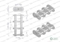 Zamek łańcucha wzmocnionego Z10A-3 ANSIA 50 (R3 5/8) Waryński ( sprzedawane po 5 )