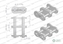Zamek łańcucha wzmocnionego Z20A-2 ANSIA 100 (R2 1.1/4) Waryński ( sprzedawane po 3 )