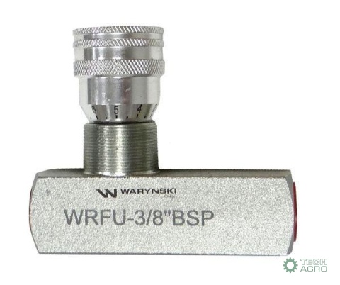Zawór dławiąco-zwrotny WRFU 90 3/8"BSP Waryński