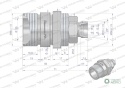 Zawór gniazdo (Bizon) M18x1,5 skręcane (ZSR6160101) Waryński