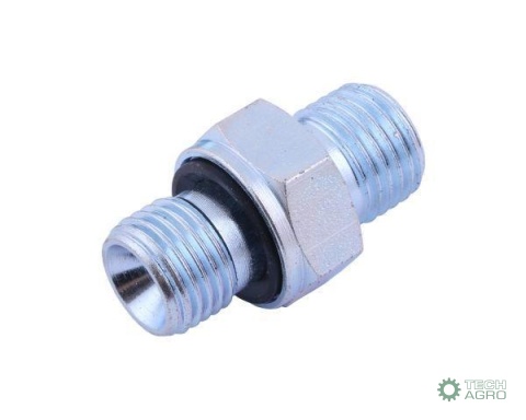 Złącze hydrauliczne proste BB (przyłączka) M14x1.5 (08L) x 1/4" BSP z uszczelnieniem XGE08LR-1/4"ED (G1/4ED14) Waryński ( sprzed