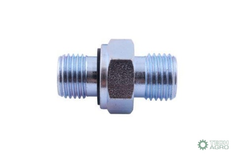 Złącze hydrauliczne proste BB (przyłączka) M14x1.5 (08L) x 1/4" BSP z uszczelnieniem XGE08LR-1/4"ED (G1/4ED14) Waryński ( sprzed