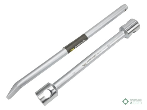 Klucz do kół , 395 mm długości rozmiar 30x32 mm z łyżką, do prac montażowych i demontażowych w mechanice , Waryński