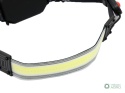 Latarka czołówka, paskowa SOFT LED COB 450lm z funkcją RED z tyłu ładowana USB, Teger