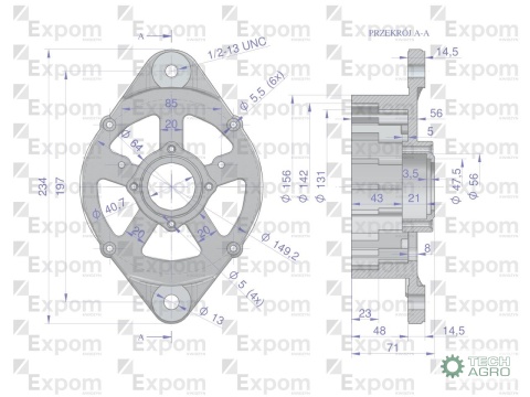 Pokrywa przednia alternatora 0120468055EX Nowy Typ EXPOM KWIDZYN eu