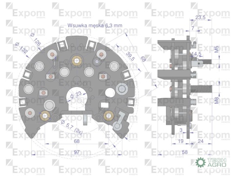 Prostownik diody alternatora 0123510074EX Nowy Typ EXPOM KWIDZYN eu