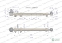 Drążek kierowniczy 435mm 3058843R91 WARYŃSKI
