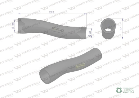 Przewód chłodnicy górny 3134507R1 Waryński