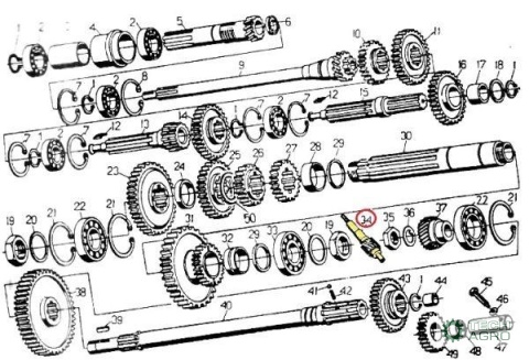 Koło zębate napędu licznika motogodzin C-330 ORYGINAŁ URSUS