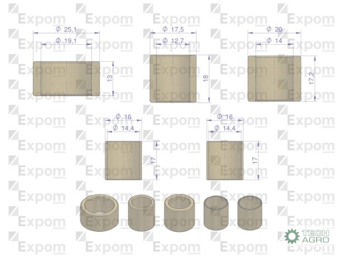 Komplet tulejek rozrusznika R-11 851.502.0 5-szt EXPOM KWIDZYN eu
