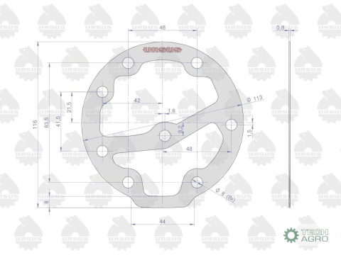 Komplet ( zestaw ) uszczelek sprężarki 8973126404. 8973126504, 36847145KU MF3 ORYGINAŁ URSUS