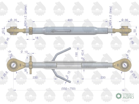 Łącznik centralny kompletny C-360 ORYGINAŁ URSUS