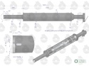 Tłumik okrągły 1040mm 5,3kg C-360 (prosty) ORYGINAŁ URSUS