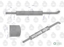 Tłumik okrągły długi 5.4kg 1280mm C-360ORYGINAŁ URSUS