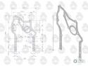 Uszczelka kadłuba cylindrów krążelit grubość 0.8mm C-330 ( sprzedawane po 5 ) ORYGINAŁ URSUS