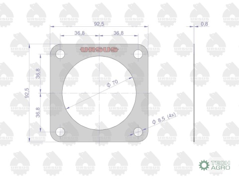 Uszczelka łożyska dźwigni zmiany biegówkrążelit 0.8mm C-330 ( sprzedawane po 10 ) ORYGINAŁ URSUS