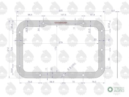 Uszczelka pokrywy górnej skrzyni biegówkrążelit 0.8mm C-330 ( sprzedawane po 5 ) ORYGINAŁ URSUS