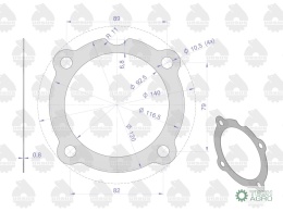 Uszczelka pompy wtryskowej krążelit 0.8mm C-330 ( sprzedawane po 10 ) ORYGINAŁ URSUS