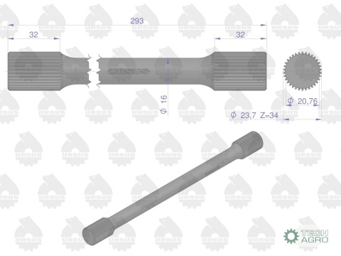 Drążek skrętny podnośnika C-360 ORYGINAŁ URSUS