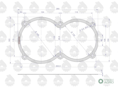 Komplet ( zestaw ) uszczelek skrzyni / mostu C-360 ORYGINAŁ URSUS