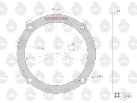 Komplet ( zestaw ) uszczelek zwolnicy 50528020. 50428120. 50528040 C-360 ORYGINAŁ URSUS