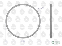 Pierścień tłokowy olejowy 50732850 973285 95x5 ( sprzedawane po 10 ) C-360 ORYGINAŁ URSUS