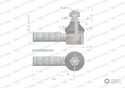 Przegub kierowniczy M22x1.5L 6000198855WARYŃSKI