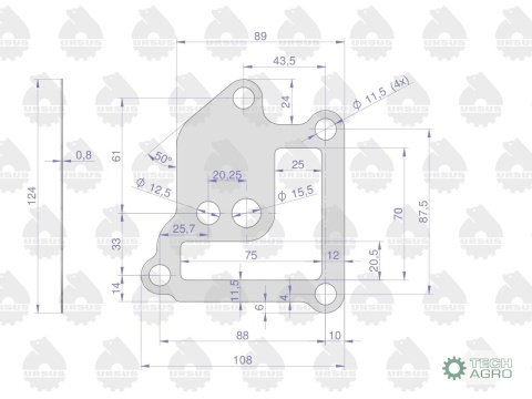 Uszczelka korpusu oleju krążelit 1.2mm C-330 ( sprzedawane po 10 ) ORYGINAŁ URSUS