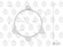 Uszczelka pokrywy mechanizmu blokady krążelit 0.5mm C-360 ( sprzedawane po 5 ) ORYGINAŁ URSUS