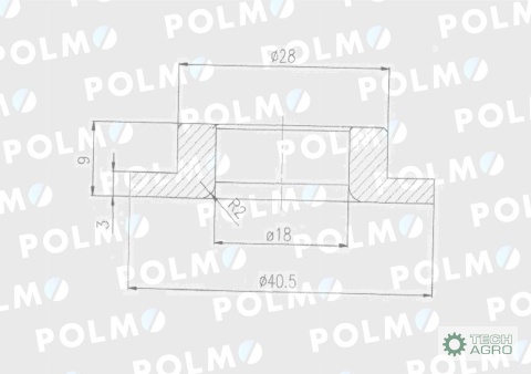 Uszczelka złącza standard Euro ( sprzedawane po 10 ) POLMO