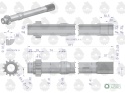 Wałek sprzęgłowy przekaźnika II stopniaC-360 ORYGINAŁ URSUS