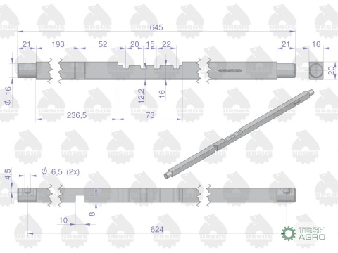 Wodzik przekaźnika skrzyni biegów C-360ORYGINAŁ URSUS